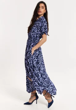 Abstract Printed Elasticated Waist Dress