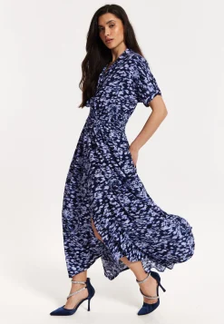 Abstract Printed Elasticated Waist Dress