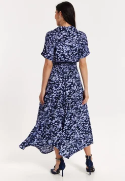 Abstract Printed Elasticated Waist Dress