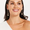 Asymmetric Heart Long Gold Earring