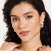 Ball Stud Earrings Gold with Pearls