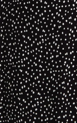Black Polka Dot Kimono Wrap Maxi Dress