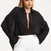 Black Sheer Relaxed Fit Shirt
