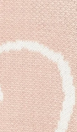 Blush Pink Heart Print Cardigan