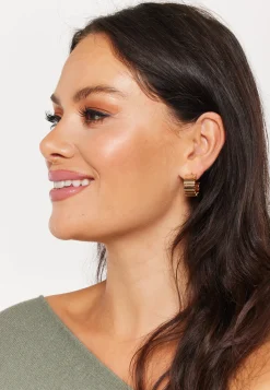 Circling Bliss Hoops Gold Earrings