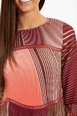 Divine Grace Multicolour Print Pleated Blouse