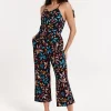 Floral Print Sleeveless Jumpsuit