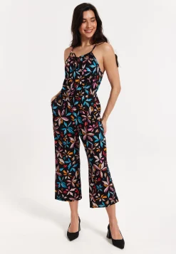 Floral Print Sleeveless Jumpsuit