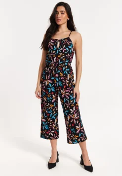 Floral Print Sleeveless Jumpsuit
