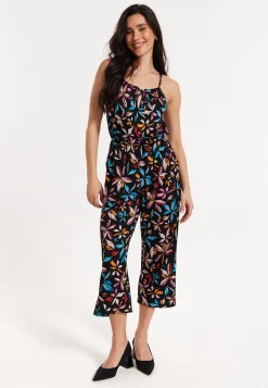 Floral Print Sleeveless Jumpsuit