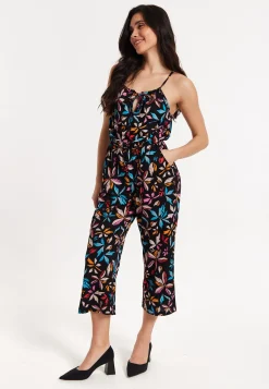 Floral Print Sleeveless Jumpsuit