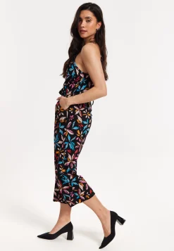 Floral Print Sleeveless Jumpsuit