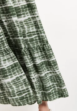 Khaki Tie-Dye Cami Maxi Dress