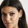 Liquorish Ball Mini Hoop Earrings In Gold