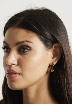 Liquorish Ball Mini Hoop Earrings In Gold