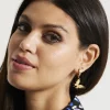 Liquorish Butterfly Mini Hoop Earrings In Gold