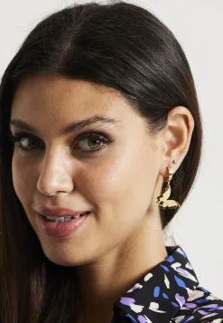 Liquorish Butterfly Mini Hoop Earrings In Gold
