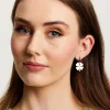 Liquorish Lucky Clover Earrings In Silver
