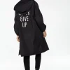 Liquorish Never Give up Parka in Black