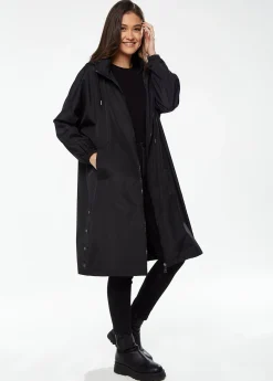 Liquorish Never Give up Parka in Black