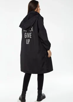 Liquorish Never Give up Parka in Black