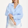 Oversized Blue Striped Shirt