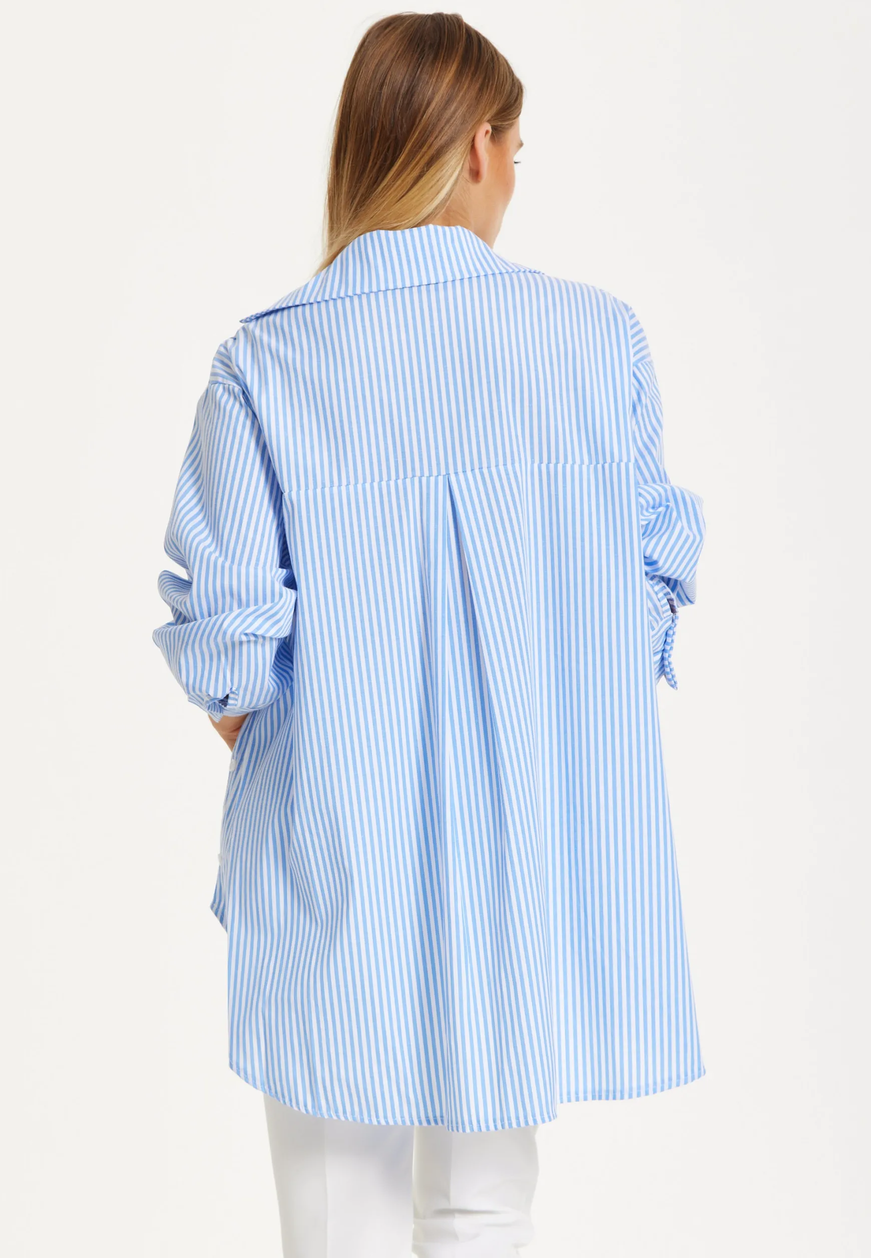 Oversized Blue Striped Shirt