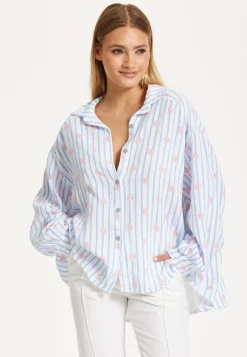 Pastel Stripe Oversized Shirt