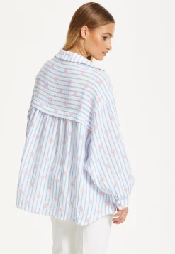 Pastel Stripe Oversized Shirt