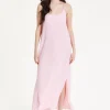 Pink Cross-Back Maxi Dress