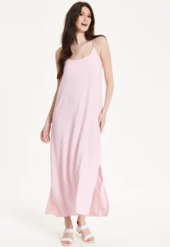 Pink Cross-Back Maxi Dress