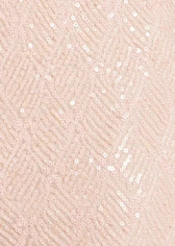 Pink Sequin One Shoulder Jumpsuit