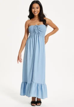 Tencel Strapless Maxi Dress