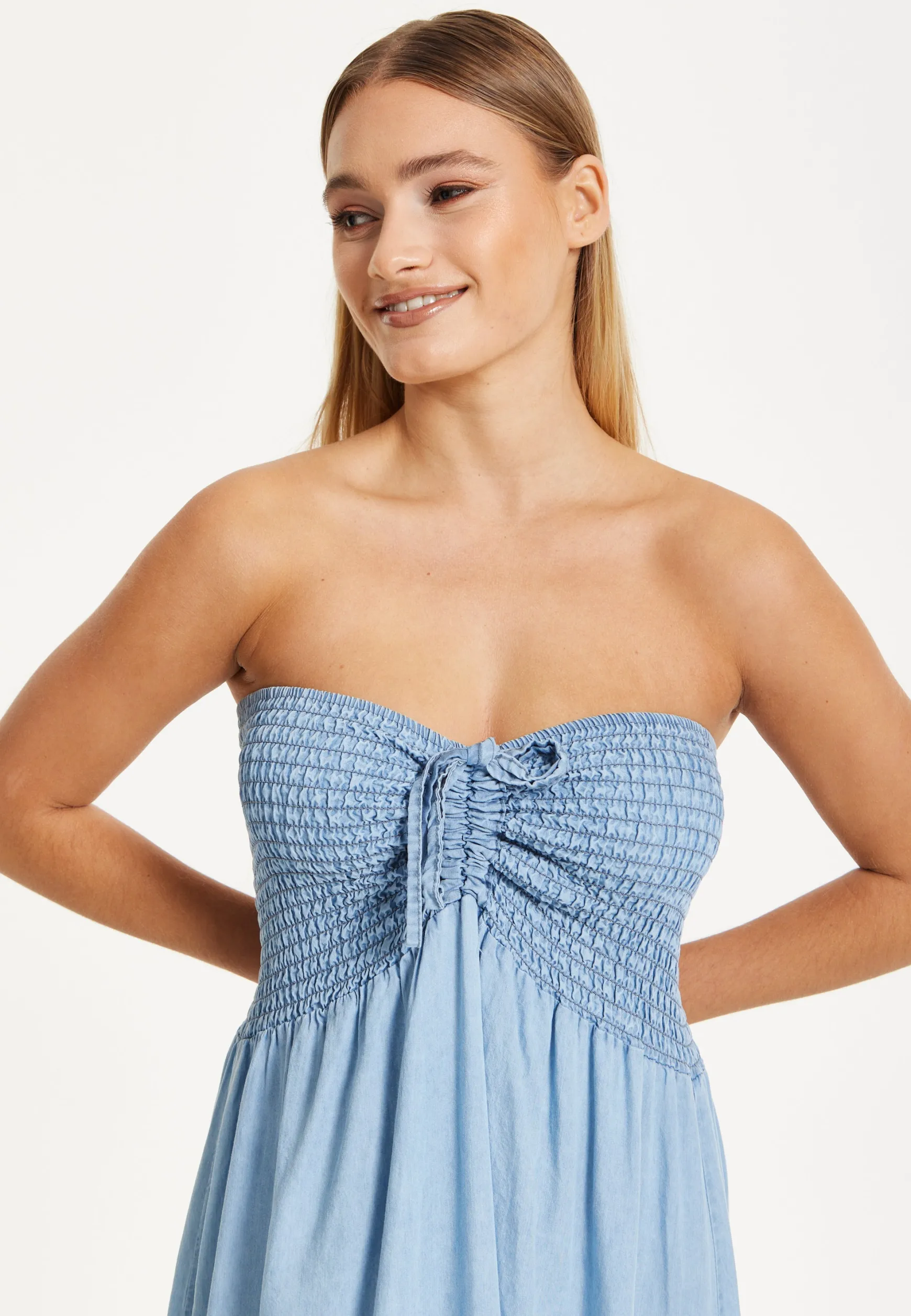 Tencel Strapless Maxi Dress
