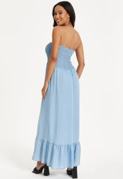 Tencel Strapless Maxi Dress