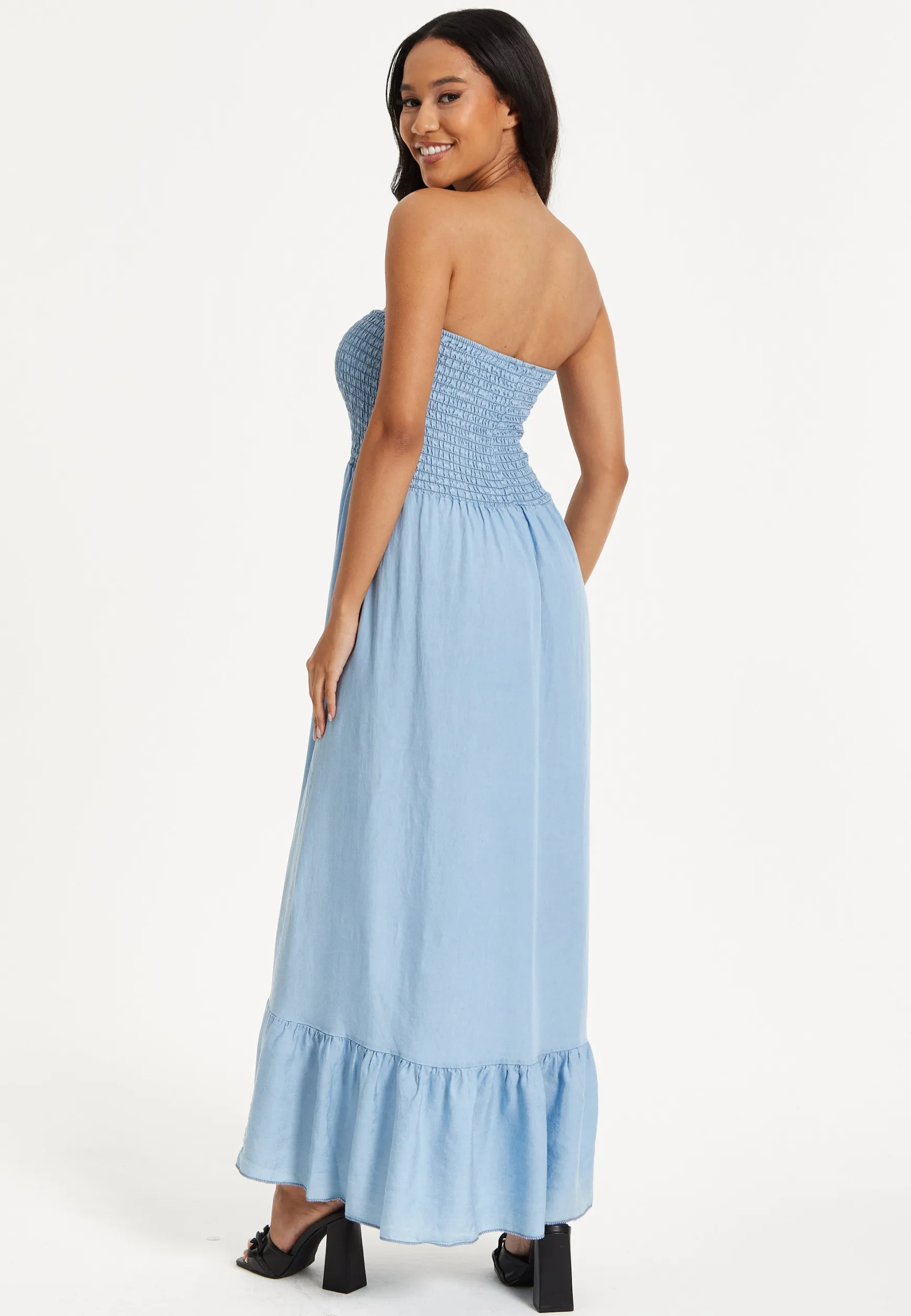 Tencel Strapless Maxi Dress