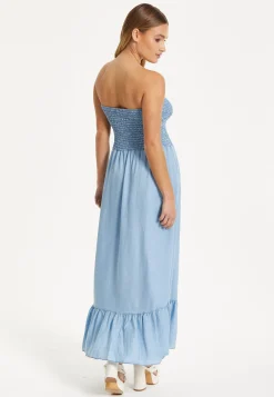 Tencel Strapless Maxi Dress