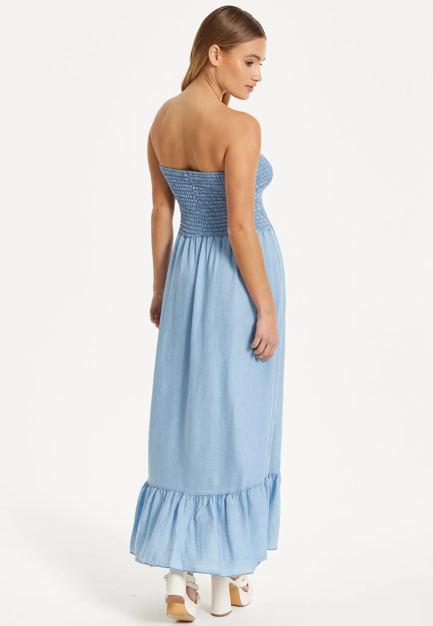 Tencel Strapless Maxi Dress