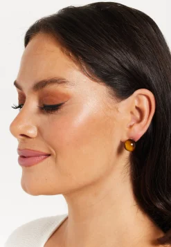Tigers Eye Spheres Earrings