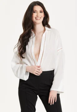 White Sheer Relaxed Fit Shirt