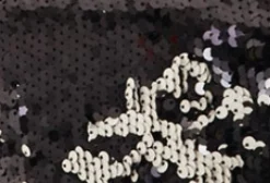Women's Black Sequin Crop Top with Open Back Detail and Tie, Slim Fit, Crop Length, Size S 8, M 10, L 12