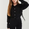 Women's Black Tie Side Blouse - Classic Style, Full Length Sleeve, Regular Fit, Available in UK Sizes 8-12.