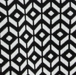 Women's Cardigan in Black and White with Long Sleeves, Unique Geometric Pattern, Stylish Fit - Liquorish