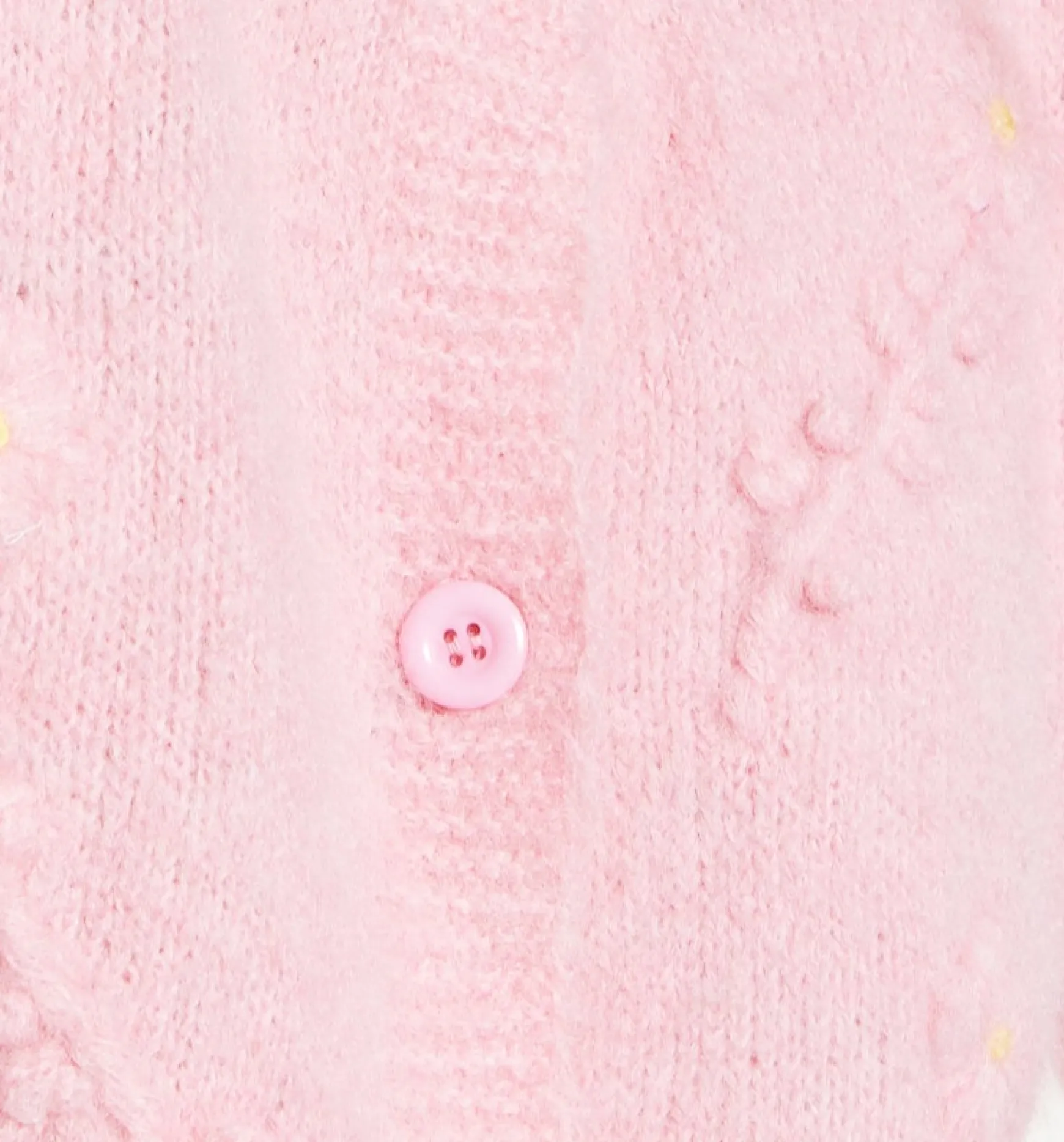 Women's Cardigan Pink Floral Short Sleeve Knitted with Button-Down Front, Chic Comfort by Liquorish