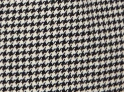 Women's Checked Shirt in Black & White - Long Sleeve, Classic Collar, Chest Pocket, Regular Fit, Raw Hem