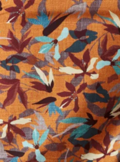 Women's Divine Grace Long Sleeve Floral Print Top in Brown with High Neck and Elasticated Cuffs