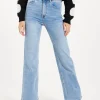 Women's High-Waisted Jean in Light Blue - Timeless Straight-Leg Fit with Vintage-Inspired Silhouette