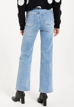 Women's High-Waisted Jean in Light Blue - Timeless Straight-Leg Fit with Vintage-Inspired Silhouette
