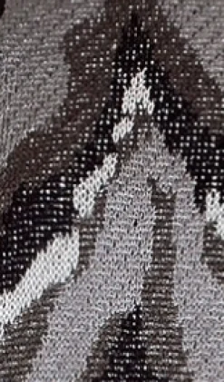 Women's Jumper in Abstract Grey Tones with Long Sleeves and Black Contrast Ribs by Liquorish