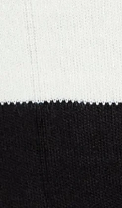 Women's Jumper with Full-Length Sleeves in Black & White - Cozy Roll Neck Design by Liquorish